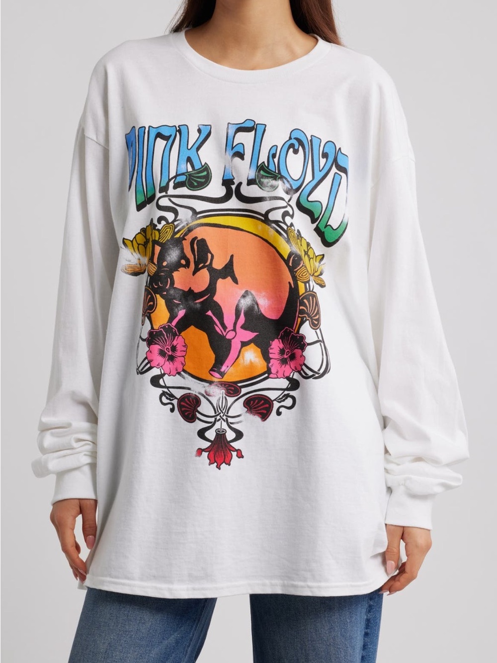 MERCH TRAFFIC Pink Floyd Cotton Graphic L/S Top